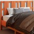 Cabecero de cama madera maciza de pino marrón cera 135
