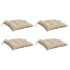 Cojines de palets de jardín 4 uds tela Oxford beige 50x50x7
