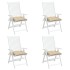 Cojines de palets de jardín 4 uds tela Oxford beige 50x50x7