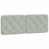 Cabecero de cama acolchado terciopelo gris claro 120