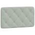 Cabecero de cama acolchado terciopelo gris claro 90