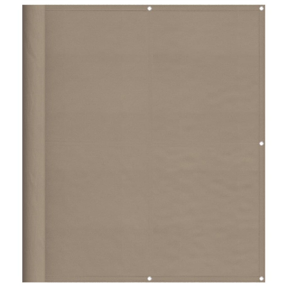 Pantalla de balcón 100% poliéster Oxford taupé 120x700