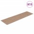 Alfombrillas autoadhesivas escaleras 15 uds marrón 76x20