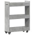 Armario con ruedas madera ingeniería gris hormigón 60x22x79