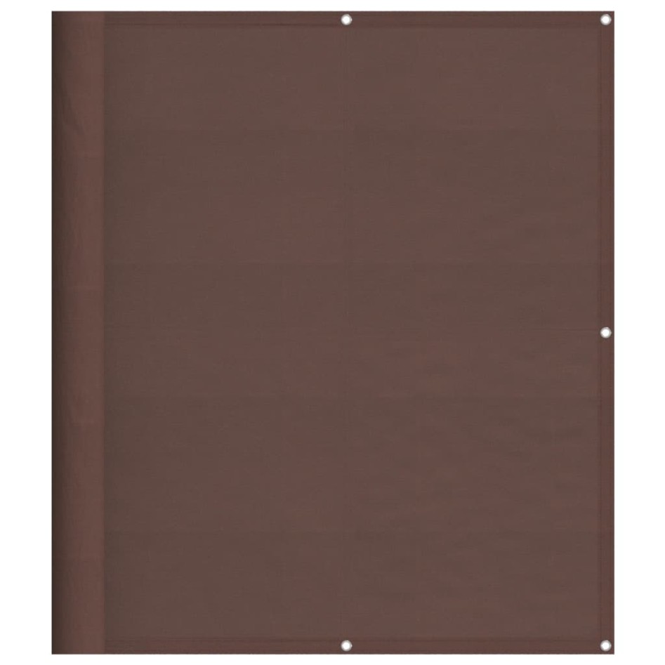 Pantalla de balcón 100% poliéster Oxford marrón 120x1000