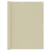 Toldo para balcón tela oxford crema 120x500 cm