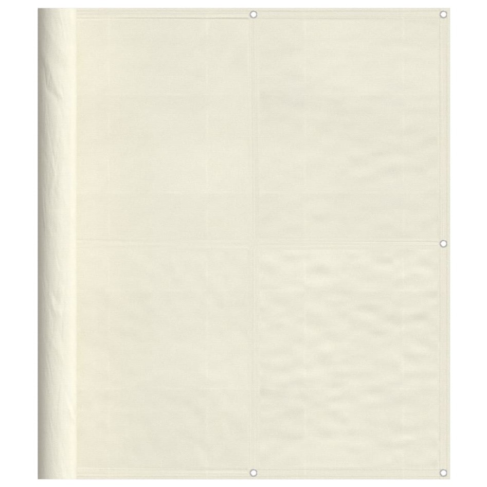 Pantalla de balcón 100% poliéster Oxford crema 120x1000