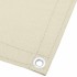 Pantalla de balcón 100% poliéster Oxford crema 90x1000
