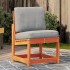 Silla de jardín madera maciza de pino marrón cera 50,5x55x77