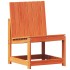 Silla de jardín madera maciza de pino marrón cera 50,5x55x77