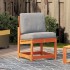 Silla de jardín madera maciza de pino marrón cera 50,5x55x77
