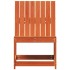 Silla de jardín madera maciza de pino marrón cera 50,5x55x77