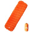 Colchón inflable de camping para 1 persona naranja 190x58x6 cm