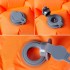 Colchón inflable de camping para 1 persona naranja 190x58x6