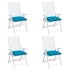 Cojines de silla de jardín 4 uds tela Oxford azul 50x50x7