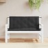 Cojines de banco de jardín 2 uds tela Oxford negro 120x50x7