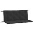 Cojines de banco de jardín 2 uds tela Oxford negro 120x50x7