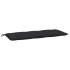 Cojines de banco de jardín 2 uds tela Oxford negro 120x50x7