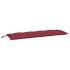 Cojín de banco de jardín tela Oxford rojo tinto 150x50x7