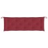 Cojín de banco de jardín tela Oxford rojo tinto 150x50x7