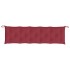 Cojín de banco de jardín tela Oxford rojo tinto 180x50x7