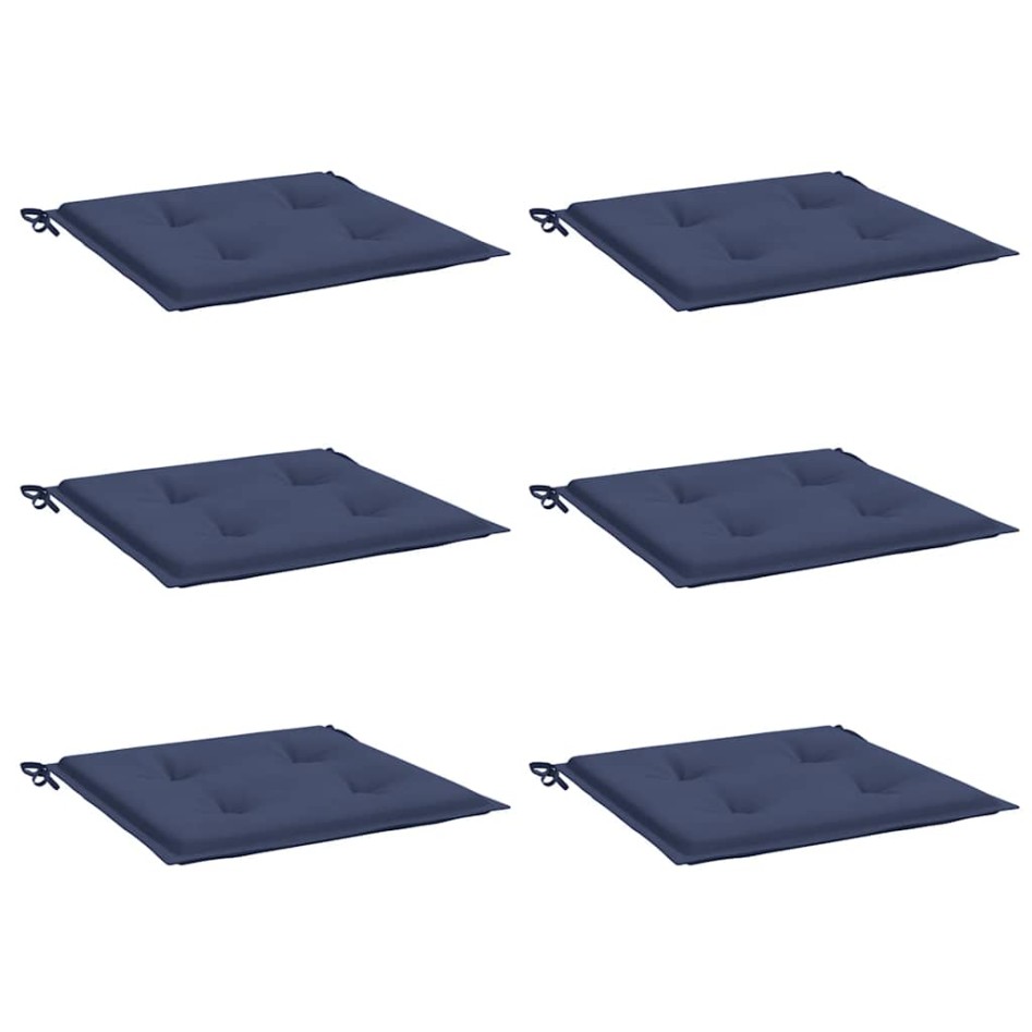 Cojines para muebles palets 6 uds tela azul marino 40x40x3