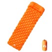Colchón de camping inflable con almohada 1 persona naranja