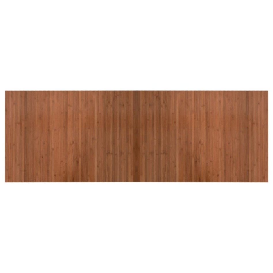 Alfombra rectangular bambú marrón 70x200
