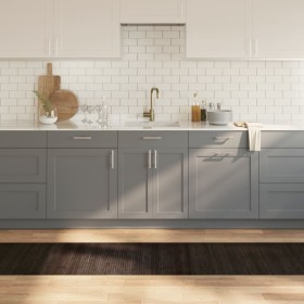 Alfombra rectangular bambú marrón oscuro 60x400