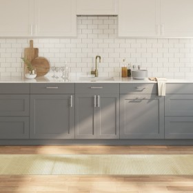 Alfombra rectangular bambú color natural claro 60x400