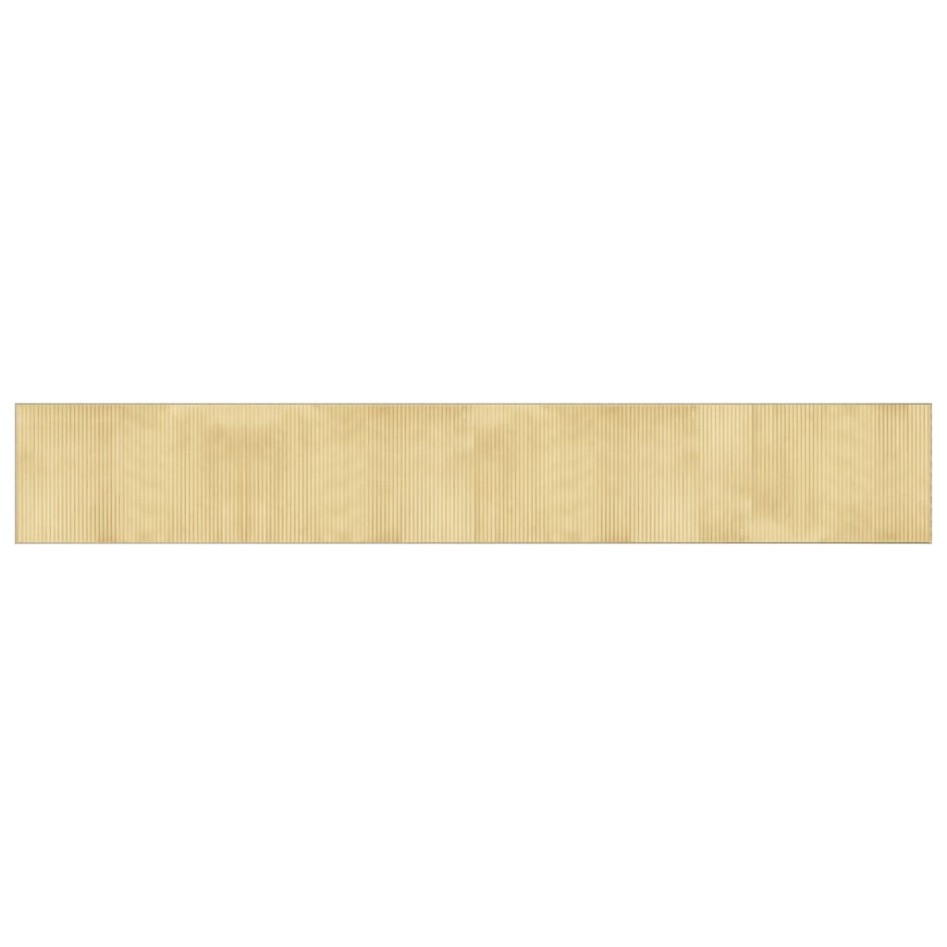 Alfombra rectangular bambú color natural claro 60x400