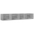 Mueble de pared madera de ingeniería gris Sonoma 99x18x16,5
