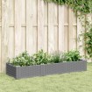 Jardinera con clavijas PP gris claro 125x40x28,5 cm