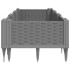 Jardinera con clavijas PP gris claro 125x40x28,5