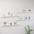 Estantes de pared 4 unidades blanco brillo 115x9x3