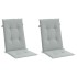 Cojines para silla respaldo alto 2 uds tela gris claro