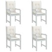 Cojines silla respaldo bajo 4 ud tela crema melange 100x50x4 cm