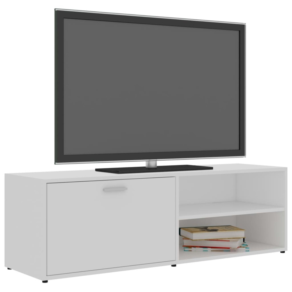 Mueble para TV madera contrachapada blanco 120x34x37