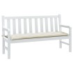 Cojín para banco de jardín tela crema melange 150x50x7 cm