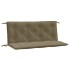 Cojines banco jardín 2 uds tela gris taupe melange 120x50x7