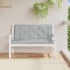 Cojines banco jardín 2 uds tela gris claro melange 120x50x7