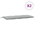Cojines banco jardín 2 uds tela gris claro melange 120x50x7