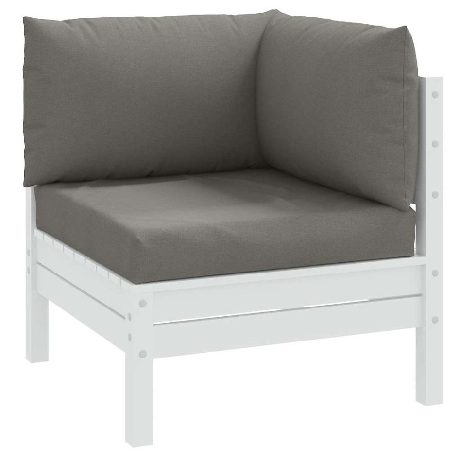 Cojines para sofá de palets 3 uds tela gris oscuro