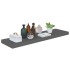 Estantes flotantes pared 4 uds MDF gris brillo 90x23,5x3,8