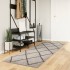 Alfombra pelo largo moderna PAMPLONA beige antracita 80x250