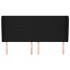 Cabecero con orejas de tela negro 203x23x118/128