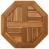 Tablero de mesa octogonal de madera maciza de teca 40x40x2,5