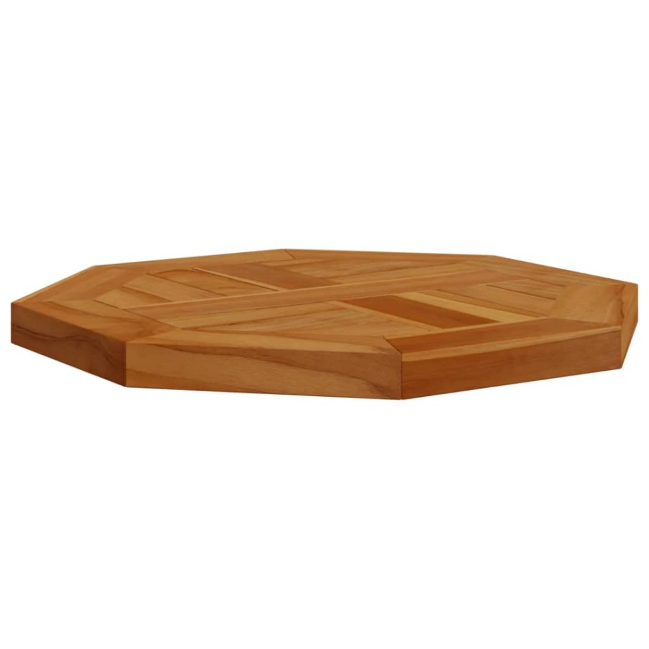 Tablero de mesa octogonal de madera maciza de teca 40x40x2,5