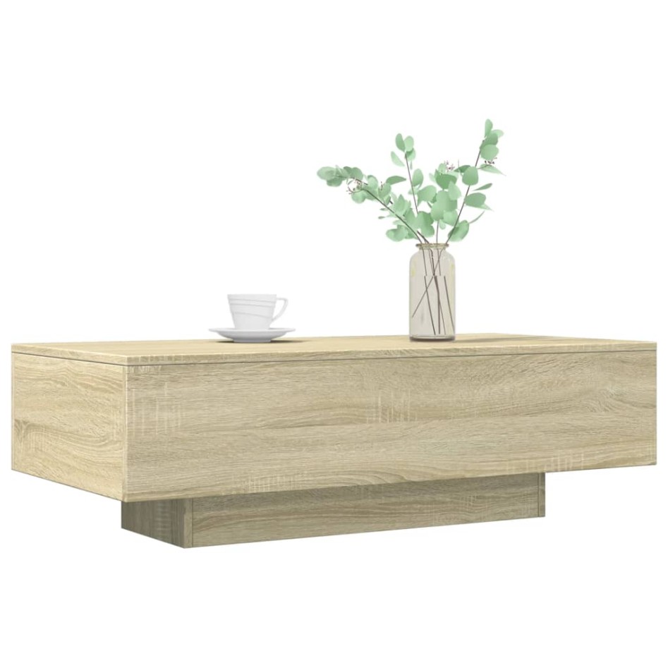 Mesa de centro madera de ingeniería roble Sonoma 100x49,5x31