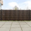 Toldos de balcón 10 uds ratán sintético marrón negro 255x19 cm